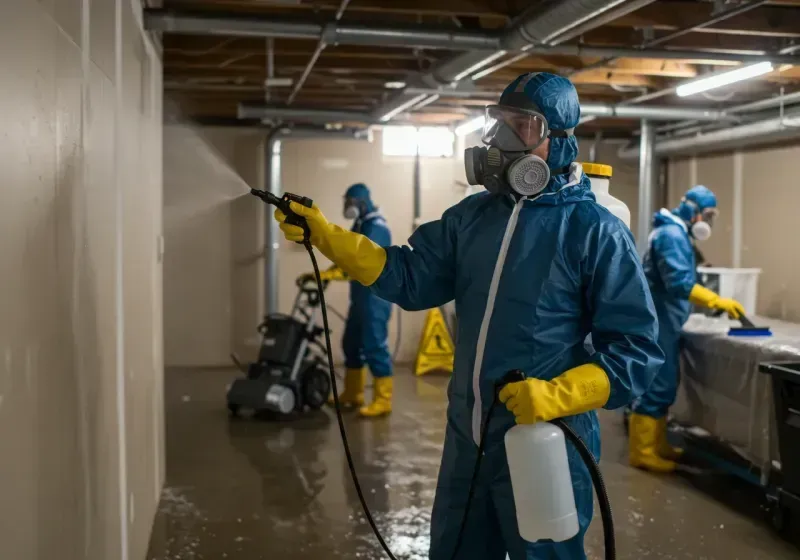 Basement Sanitization and Antimicrobial Treatment process in Broad Ripple, IN